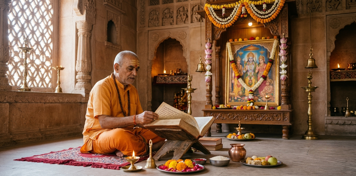 Sundar Kand Path in Shri Someshwar Mahadev Mandir (Prayagraj)