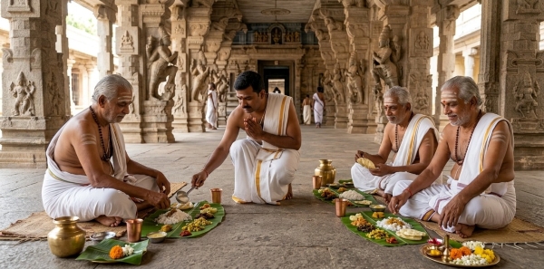 3 Brahmin Bhojan in Rameshwaram