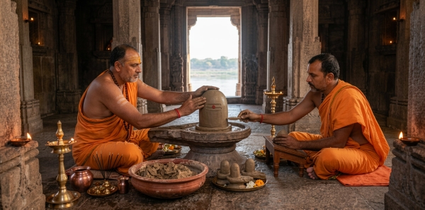 Parthiv Shivling Puja in Kuber Bhandari