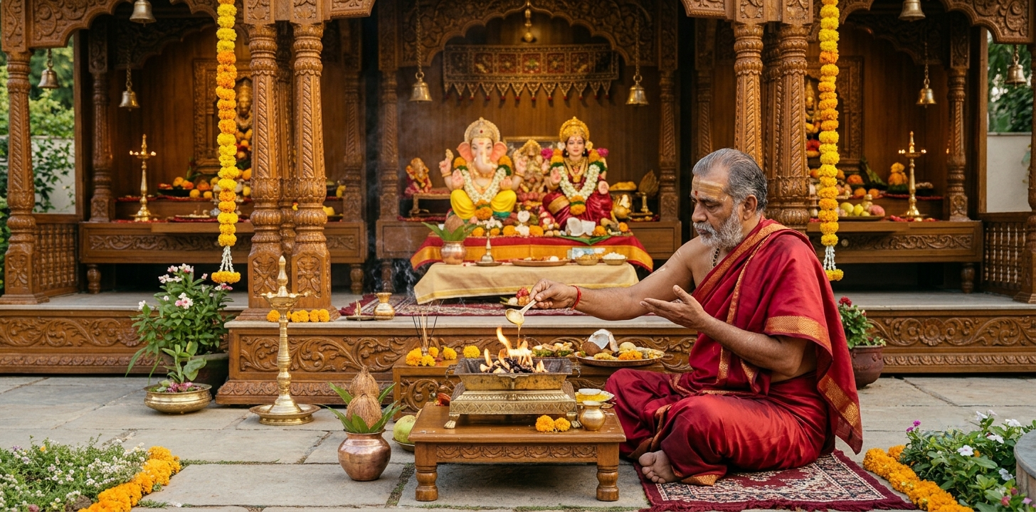 Ganesh Laxmi Pujan in Shri Someshwar Mahadev Mandir (Prayagraj)