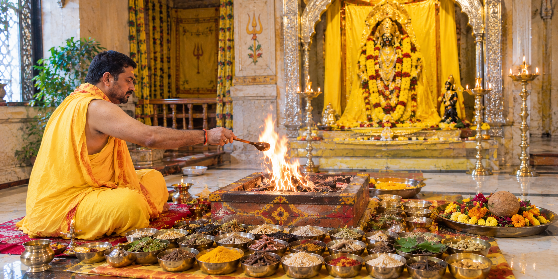Maa Baglamukhi Havan With 31 Types  of Samagri