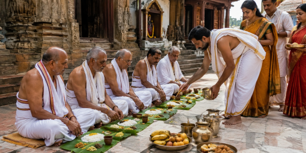 21 brahmin bhojan in biraja devi temple