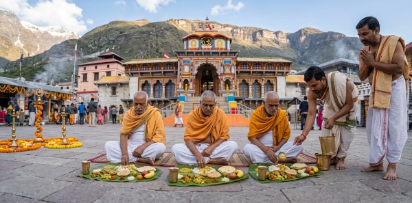 3 brahmin bhojan in Badrinath