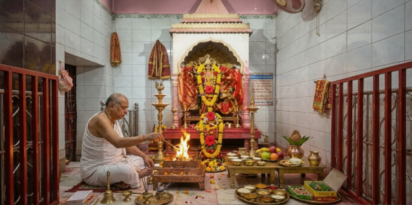Maha Shodashopachar Puja in Mata Mahishamardini Temple (Birbhum)