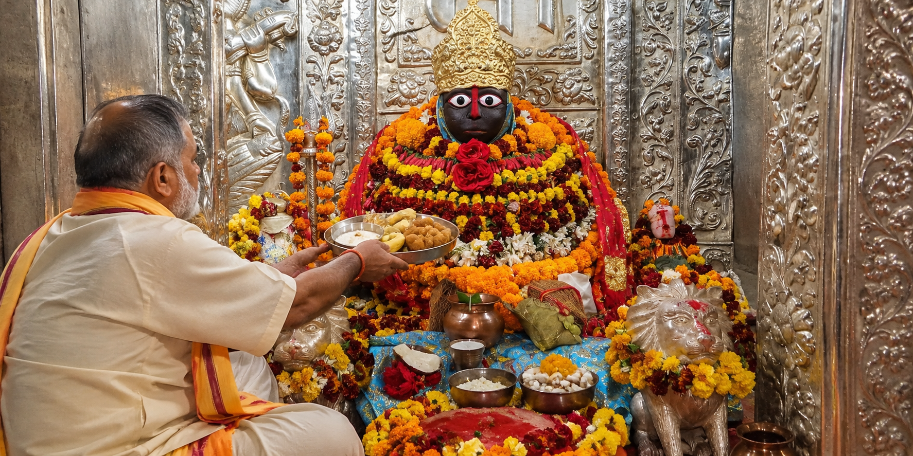 Bhog Arpan at Sheetla Mata Temple