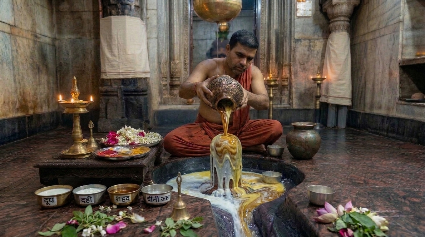 Panchamrit Abhishek at Baba Basukinath