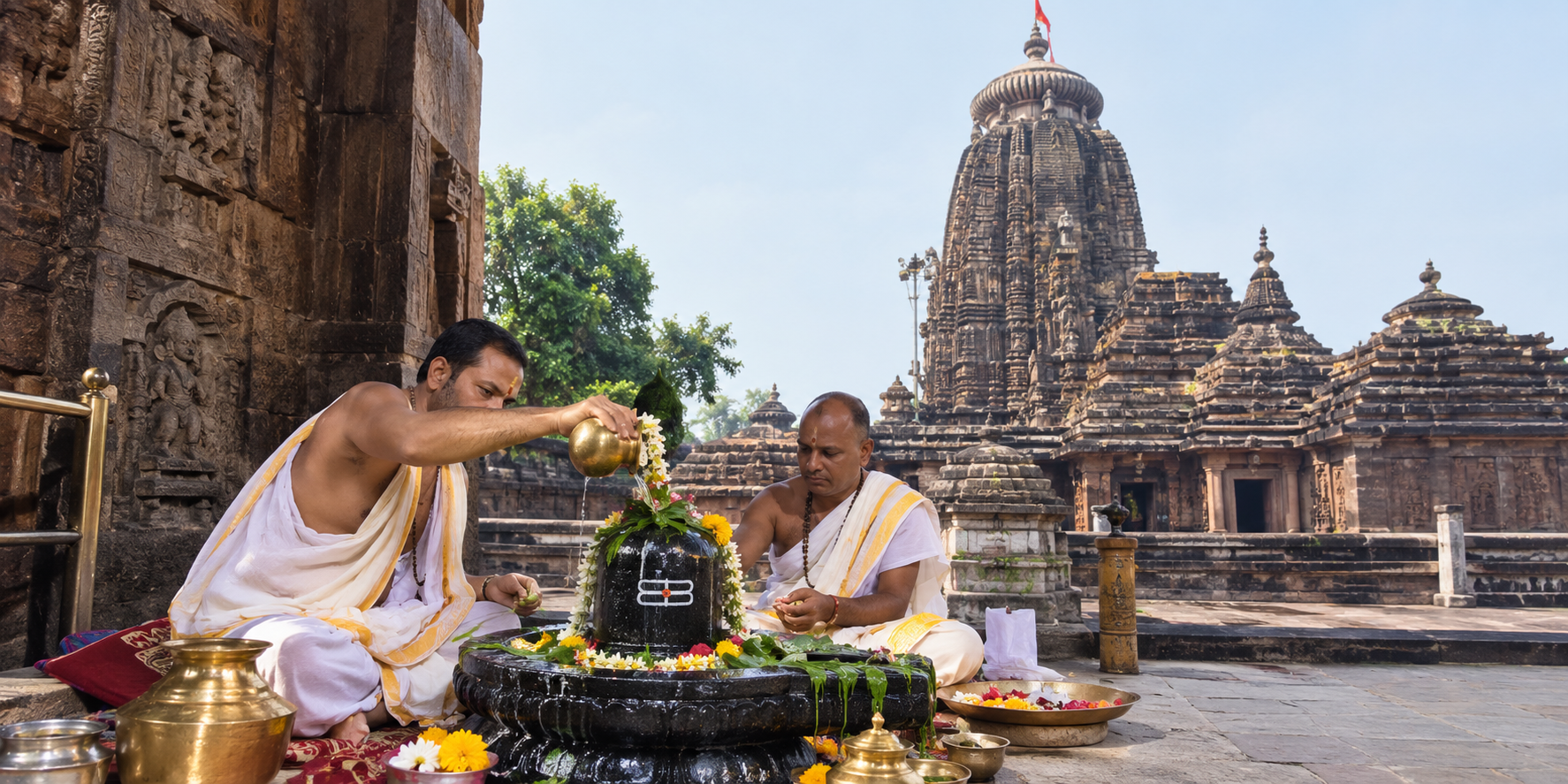 Rudrabhishek at Lingaraj Temple By 2 Pandit