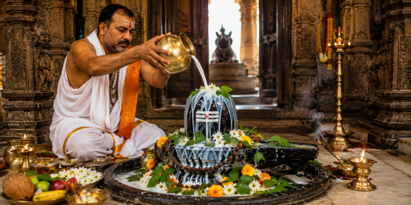 Dudh Abhishek Puja in Somnath