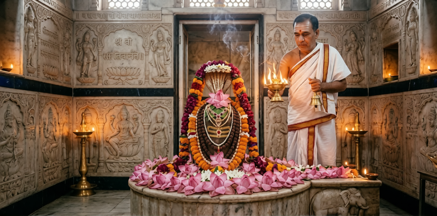 Shringhar, Puja and Aarti in Shri Someshwar Mahadev Mandir (Prayagraj)