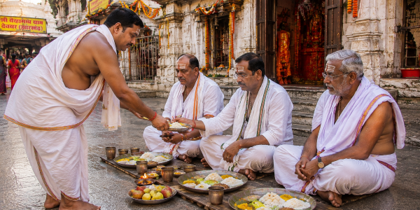 3 Brahmin Bhojan in Deoghar